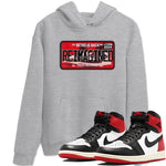 1s Black Toe Reimagined shirts to match jordans Sneaker Plate sneaker match tees Air Jordan 1 Black Toe Reimagined SNRT Sneaker Release Tees unisex cotton Heather Grey 1 crew neck shirts