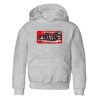 1s Black Toe Reimagined shirts to match jordans Sneaker Plate sneaker match tees Air Jordan 1 Black Toe Reimagined SNRT Sneaker Release Tees Youth Baby Heather Grey 2 crew neck shirts