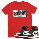 1s Black Toe Reimagined shirts to match jordans Sneaker Plate sneaker match tees Air Jordan 1 Black Toe Reimagined SNRT Sneaker Release Tees unisex cotton Red 1 crew neck shirts