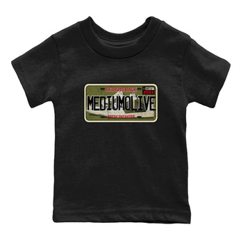 1s Travis Scott Medium Olive shirts to match jordans Sneaker Plate sneaker match tees Air Jordan 1 Travis Scott Medium Olive match shoes to clothes SNRT Sneaker Tees Youth Baby Black 2 tee
