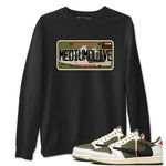 1s Travis Scott Medium Olive shirts to match jordans Sneaker Plate sneaker match tees Air Jordan 1 Travis Scott Medium Olive match shoes to clothes SNRT Sneaker Tees unisex cotton Black 1 shirts