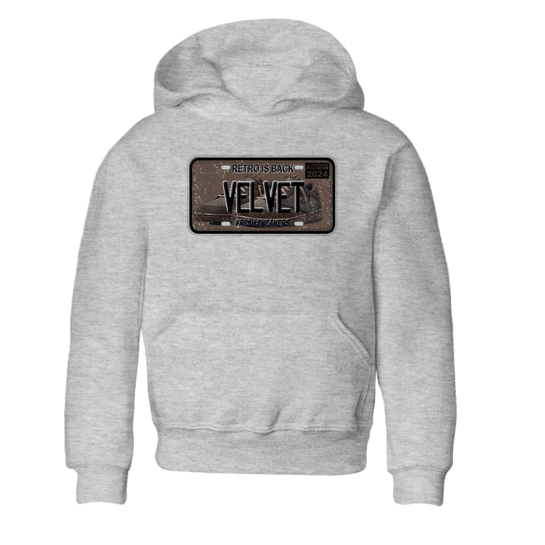 AJ1 Travis Scott Velvet Brown and Dark Mocha shirts to match jordans Sneaker Plate sneaker match tees 1s Travis Scott Velvet Brown match shoes to clothes SNRT Sneaker Tees Youth Baby Heather Grey 2 tee