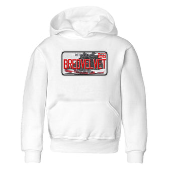 11s Bred Velvet shirts to match jordans Sneaker Plate sneaker match tees Air Jordan 11 Bred Velvet SNRT Sneaker Release Tees Youth Baby White 2 crew neck shirts