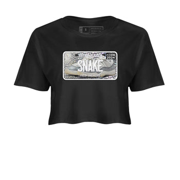 11s Year Of The Snake shirts to match jordans  Sneaker Plate shirts to match jordans Air Jordan 11 Retro Low Year Of The Snake match shoes to clothes SNRT Sneaker Tees unisex cotton Black 2 crop tee