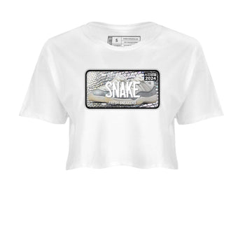 11s Year Of The Snake shirts to match jordans  Sneaker Plate shirts to match jordans Air Jordan 11 Retro Low Year Of The Snake match shoes to clothes SNRT Sneaker Tees unisex cotton White 2 crop tee