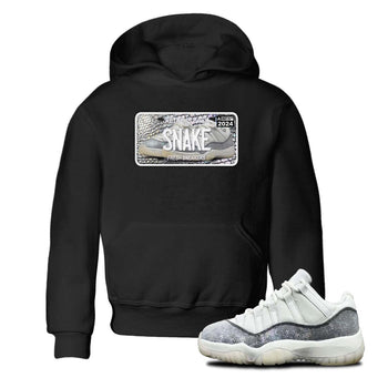 11s Year Of The Snake shirts to match jordans  Sneaker Plate shirts to match jordans Air Jordan 11 Retro Low Year Of The Snake match shoes to clothes SNRT Sneaker Tees Youth Baby Black 1 tee