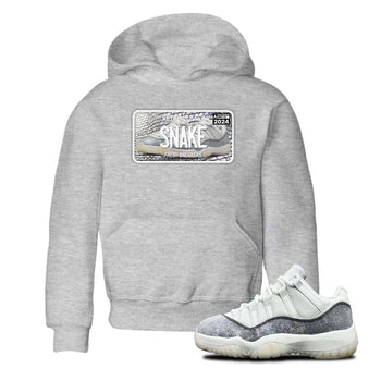11s Year Of The Snake shirts to match jordans  Sneaker Plate shirts to match jordans Air Jordan 11 Retro Low Year Of The Snake match shoes to clothes SNRT Sneaker Tees Youth Baby Heather Grey 1 tee