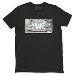 11s Year Of The Snake shirts to match jordans  Sneaker Plate shirts to match jordans Air Jordan 11 Retro Low Year Of The Snake match shoes to clothes SNRT Sneaker Tees unisex cotton Black 2 shirts