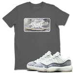 11s Year Of The Snake shirts to match jordans  Sneaker Plate shirts to match jordans Air Jordan 11 Retro Low Year Of The Snake match shoes to clothes SNRT Sneaker Tees unisex cotton Cool Grey 1 shirts