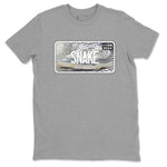 11s Year Of The Snake shirts to match jordans  Sneaker Plate shirts to match jordans Air Jordan 11 Retro Low Year Of The Snake match shoes to clothes SNRT Sneaker Tees unisex cotton Heather Grey 2 shirts