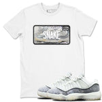 11s Year Of The Snake shirts to match jordans  Sneaker Plate shirts to match jordans Air Jordan 11 Retro Low Year Of The Snake match shoes to clothes SNRT Sneaker Tees unisex cotton White 1 shirts