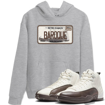 AJ12 Baroque Brown shirts to match jordans Sneaker Plate best t shirts to wear with jordans SoleFly x Jordan 12 Baroque Brown match shoes to clothes SNRT Sneaker Tees unisex cotton Heather Grey 1 shirts