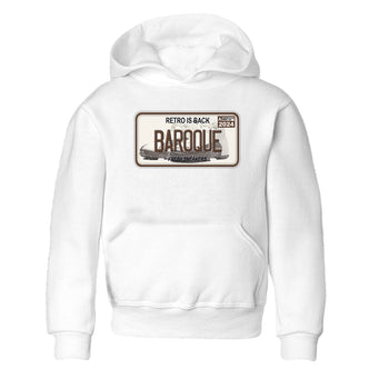 AJ12 Baroque Brown shirts to match jordans Sneaker Plate best t shirts to wear with jordans SoleFly x Jordan 12 Baroque Brown match shoes to clothes SNRT Sneaker Tees Youth Baby White 2 tee