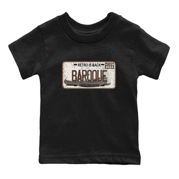 AJ12 Baroque Brown shirts to match jordans Sneaker Plate best t shirts to wear with jordans SoleFly x Jordan 12 Baroque Brown match shoes to clothes SNRT Sneaker Tees Youth Baby Black 2 tee