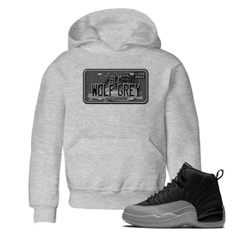 12s Black Wolf Grey shirts to match jordans Sneaker Plate sneaker match tees Air Jordan 12 Barons match shoes to clothes SNRT Sneaker Tees Youth Baby Heather Grey 1 tee