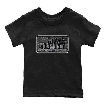 12s Black Wolf Grey shirts to match jordans Sneaker Plate sneaker match tees Air Jordan 12 Barons match shoes to clothes SNRT Sneaker Tees Youth Baby Black 2 tee