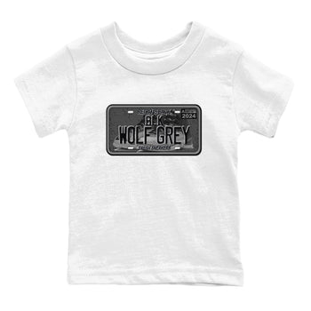 12s Black Wolf Grey shirts to match jordans Sneaker Plate sneaker match tees Air Jordan 12 Barons match shoes to clothes SNRT Sneaker Tees Youth Baby White 2 tee