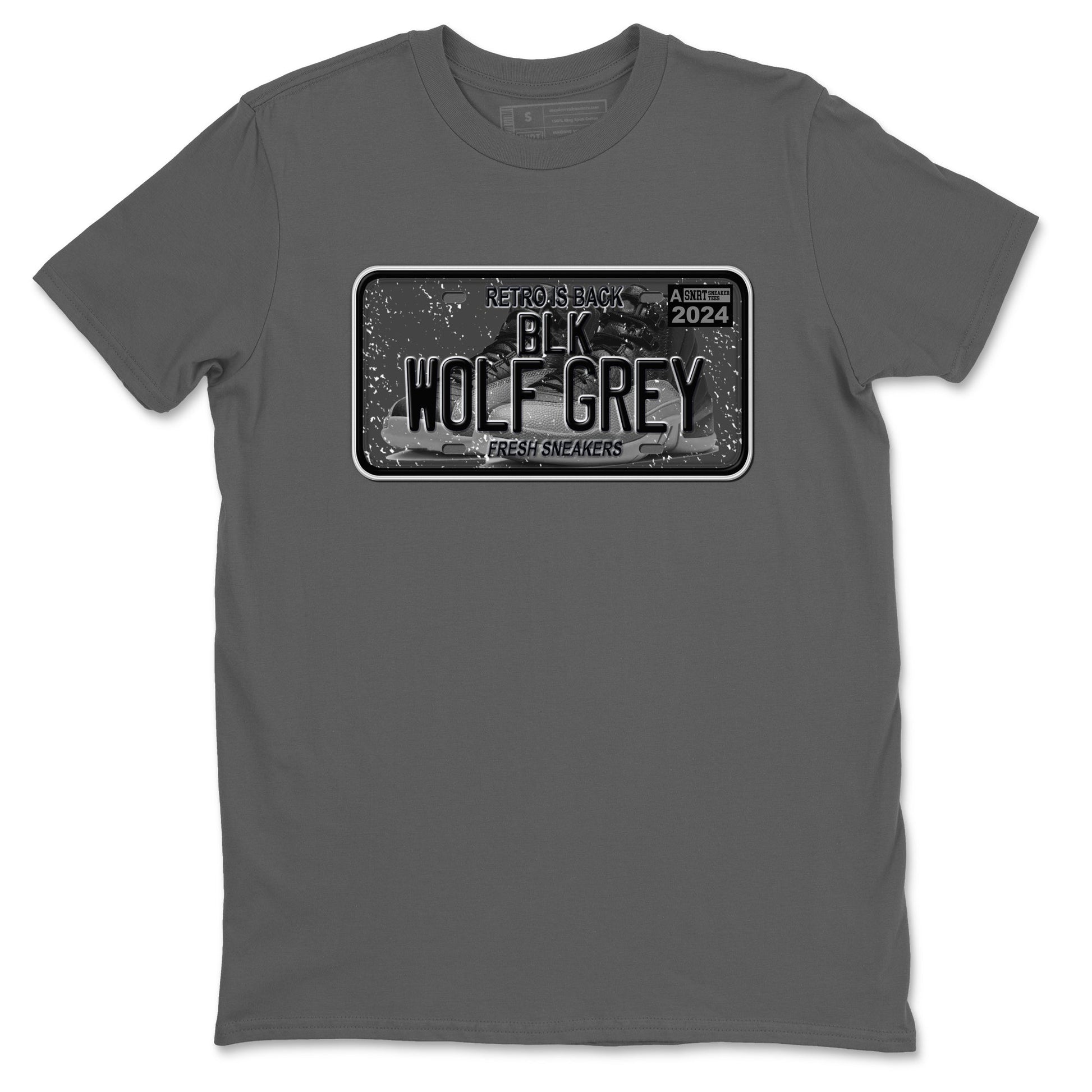 12s Black Wolf Grey shirts to match jordans Sneaker Plate sneaker match tees Air Jordan 12 Barons match shoes to clothes SNRT Sneaker Tees unisex cotton Cool Grey 2 shirts