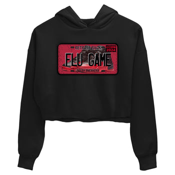 Air Jordan 12 Flu Game shirts to match jordans Sneaker Plate sneaker match tees Air Jordan 12 Flu Game match shoes to clothes SNRT Sneaker Tees unisex cotton Black 2 crop tee