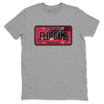 Air Jordan 12 Flu Game shirts to match jordans Sneaker Plate sneaker match tees Air Jordan 12 Flu Game match shoes to clothes SNRT Sneaker Tees unisex cotton Heather Grey 2 shirts