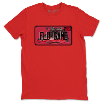 Air Jordan 12 Flu Game shirts to match jordans Sneaker Plate sneaker match tees Air Jordan 12 Flu Game match shoes to clothes SNRT Sneaker Tees unisex cotton Red 2 shirts