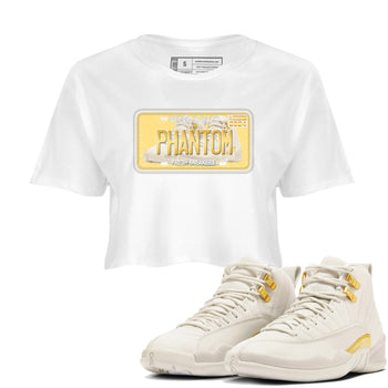 12s Phantom shirts to match jordans Sneaker Plate sneaker match tees Air Jordan 12 WMNS Phantom match shoes to clothes SNRT Sneaker Tees unisex cotton White 1 crop tee