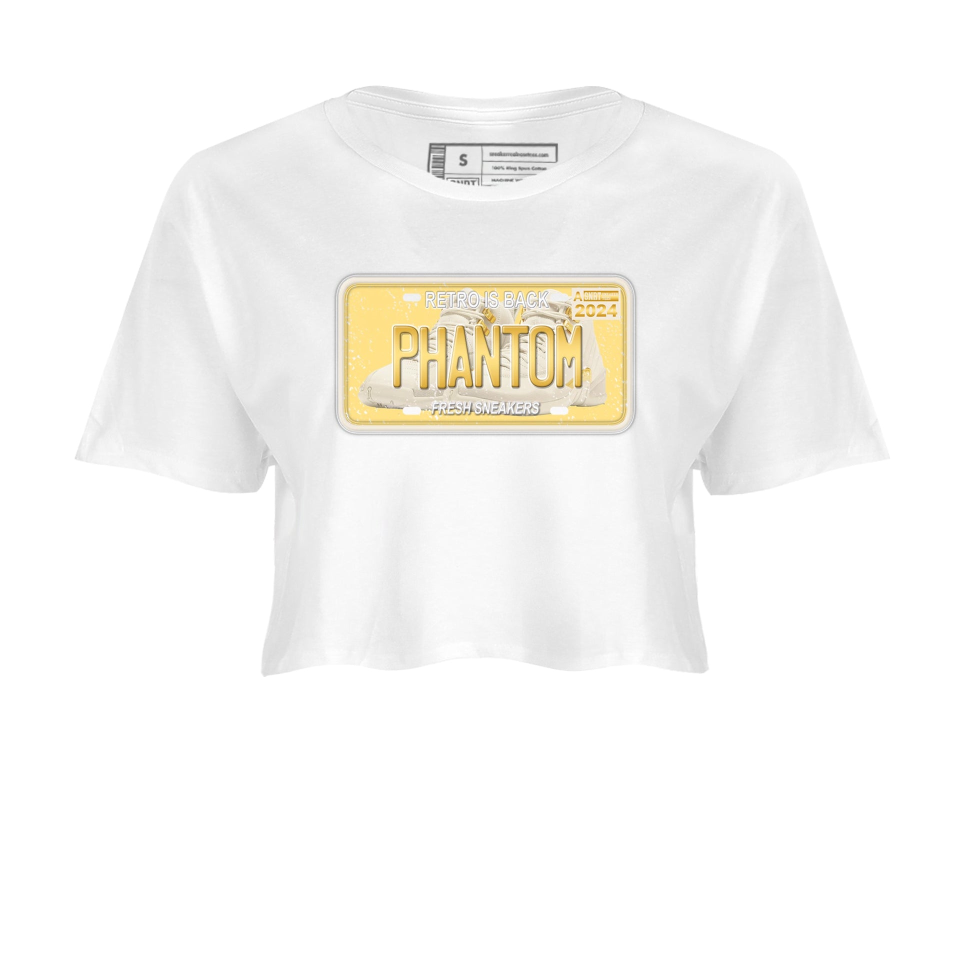 12s Phantom shirts to match jordans Sneaker Plate sneaker match tees Air Jordan 12 WMNS Phantom match shoes to clothes SNRT Sneaker Tees unisex cotton White 2 crop tee