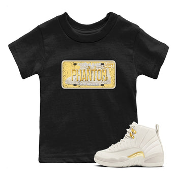 12s Phantom shirts to match jordans Sneaker Plate sneaker match tees Air Jordan 12 WMNS Phantom match shoes to clothes SNRT Sneaker Tees Youth Baby Black 1 tee