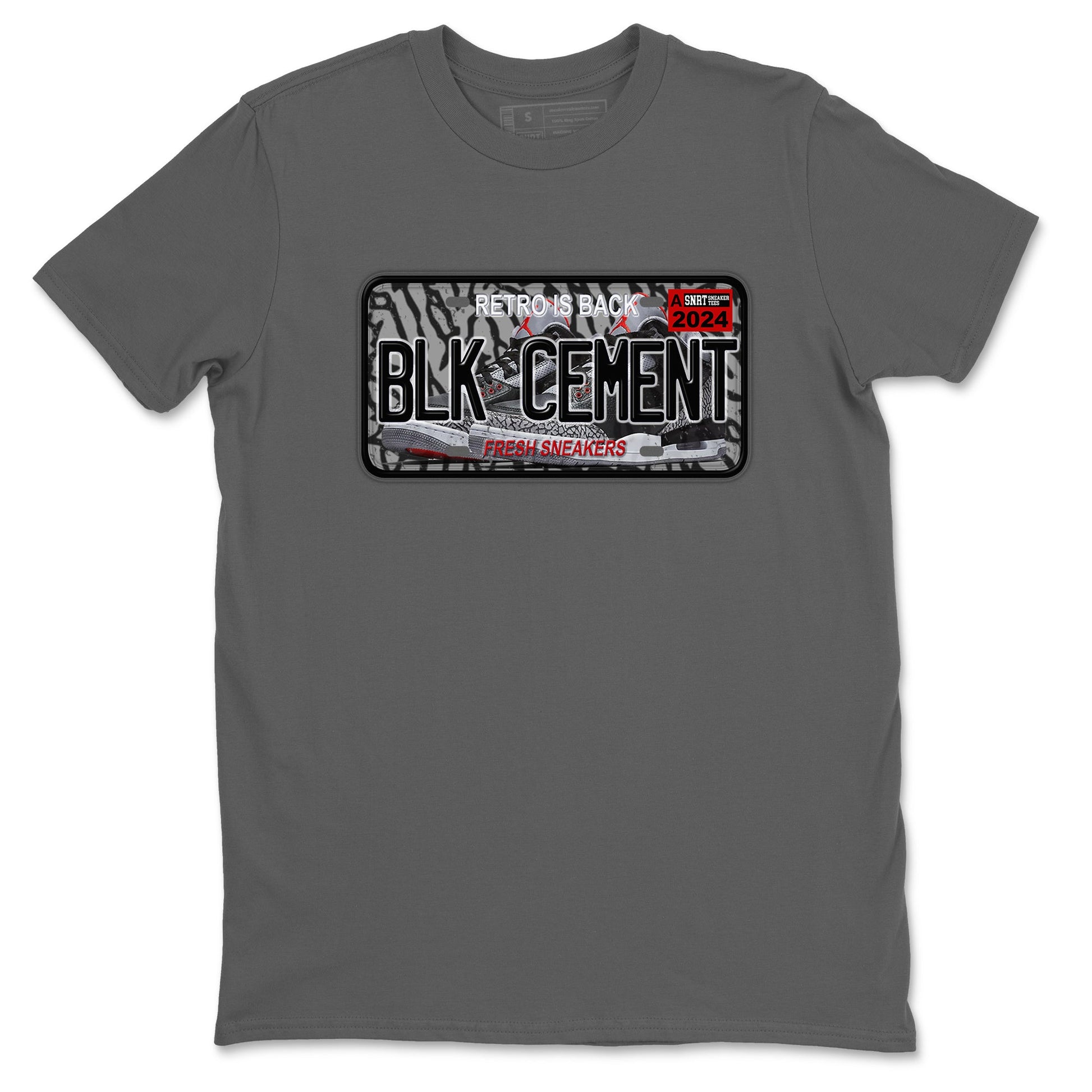 3s Black Cement shirts to match jordans Sneaker Plate sneaker match tees Air Jordan 3 Black Cement SNRT Sneaker Release Tees unisex cotton Cool Grey 2 crew neck shirts