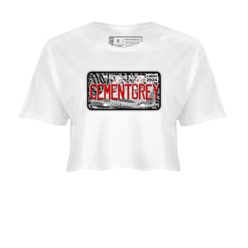 3s Cement Grey shirts to match jordans Sneaker Plate sneaker match tees Air Jordan 3 Cement Grey SNRT Sneaker Release Tees unisex cotton White 2 Crop Shirts
