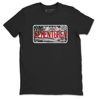 3s Cement Grey shirts to match jordans Sneaker Plate sneaker match tees Air Jordan 3 Cement Grey SNRT Sneaker Release Tees unisex cotton Black 2 crew neck shirts