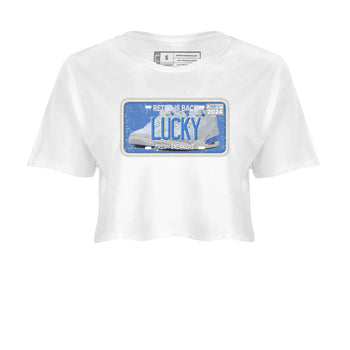 3s Lucky Shorts shirts to match jordans Sneaker Plate best t shirts to wear with jordans Air Jordan 3 Lucky Shorts match shoes to clothes SNRT Sneaker Tees unisex cotton White 2 crop tee