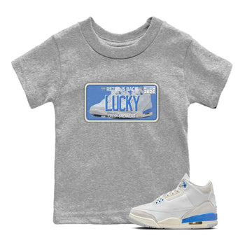 3s Lucky Shorts shirts to match jordans Sneaker Plate best t shirts to wear with jordans Air Jordan 3 Lucky Shorts match shoes to clothes SNRT Sneaker Tees Youth Baby Heather Grey 1 tee