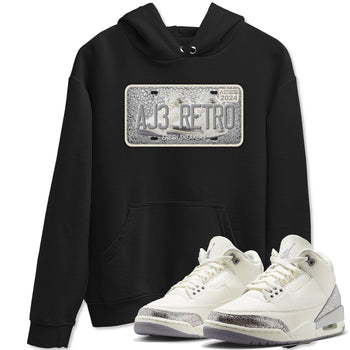 3s Sail and Cement Grey shirts to match jordans Sneaker Plate sneaker match tees Air Jordan 3 Retro Sail and Cement Grey match shoes to clothes SNRT Sneaker Tees unisex cotton Black 1 shirts