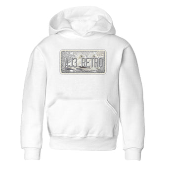 3s Sail and Cement Grey shirts to match jordans Sneaker Plate sneaker match tees Air Jordan 3 Retro Sail and Cement Grey match shoes to clothes SNRT Sneaker Tees Youth Baby White 2 tee