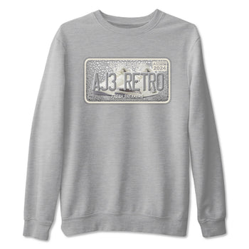 3s Sail and Cement Grey shirts to match jordans Sneaker Plate sneaker match tees Air Jordan 3 Retro Sail and Cement Grey match shoes to clothes SNRT Sneaker Tees unisex cotton Heather Grey 2 shirts