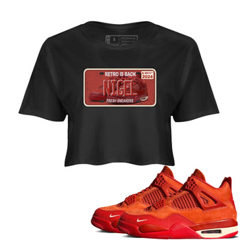 4s Brick By Brick shirts to match jordans Sneaker Plate sneaker match tees Air Jordan 4 Nigel match shoes to clothes SNRT Sneaker Tees unisex cotton Black 1 crop tee