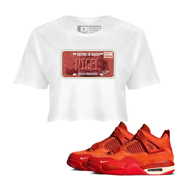 4s Brick By Brick shirts to match jordans Sneaker Plate sneaker match tees Air Jordan 4 Nigel match shoes to clothes SNRT Sneaker Tees unisex cotton White 1 crop tee