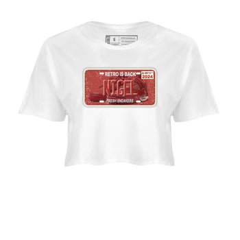 4s Brick By Brick shirts to match jordans Sneaker Plate sneaker match tees Air Jordan 4 Nigel match shoes to clothes SNRT Sneaker Tees unisex cotton White 2 crop tee