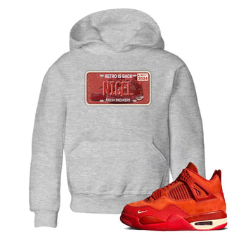4s Brick By Brick shirts to match jordans Sneaker Plate sneaker match tees Air Jordan 4 Nigel match shoes to clothes SNRT Sneaker Tees Youth Baby Heather Grey 1 tee