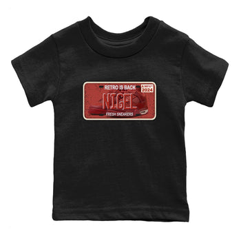 4s Brick By Brick shirts to match jordans Sneaker Plate sneaker match tees Air Jordan 4 Nigel match shoes to clothes SNRT Sneaker Tees Youth Baby Black 2 tee