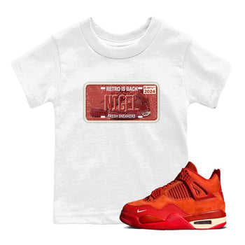4s Brick By Brick shirts to match jordans Sneaker Plate sneaker match tees Air Jordan 4 Nigel match shoes to clothes SNRT Sneaker Tees Youth Baby White 1 tee