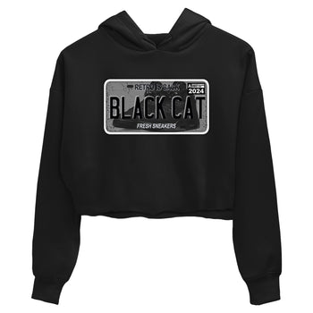 5s Black Cat shirts to match jordans Sneaker Plate sneaker match tees Air Jordan 5 Black Cat SNRT Sneaker Release Tees unisex cotton Black 2 Crop Shirts