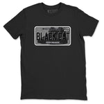 5s Black Cat shirts to match jordans Sneaker Plate sneaker match tees Air Jordan 5 Black Cat SNRT Sneaker Release Tees unisex cotton Black 2 crew neck shirts