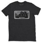 5s Black Cat shirts to match jordans Sneaker Plate sneaker match tees Air Jordan 5 Black Cat SNRT Sneaker Release Tees unisex cotton Charcoal Heather 2 crew neck shirts