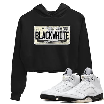 5s White Black shirts to match jordans Sneaker Plate sneaker match tees Air Jordan 5 Retro White Black match shoes to clothes SNRT Sneaker Tees unisex cotton Black 1 crop tee
