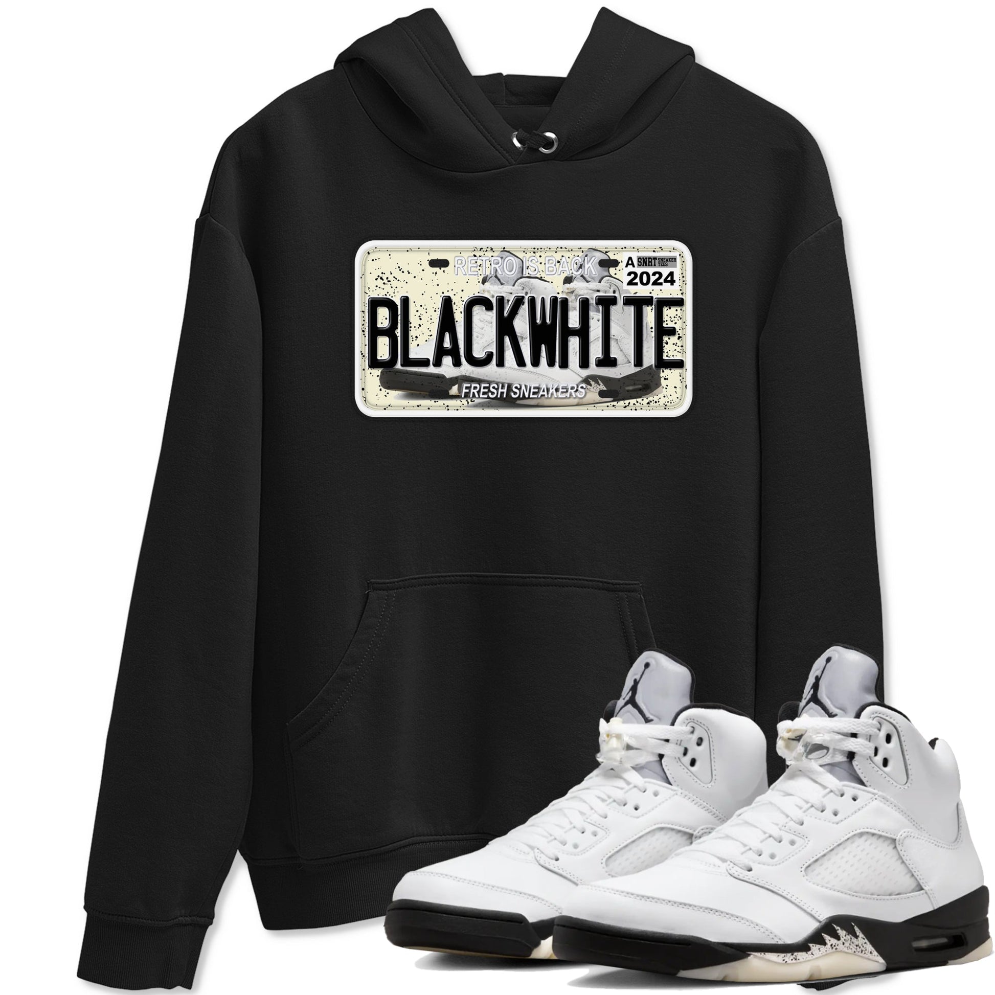 5s White Black shirts to match jordans Sneaker Plate sneaker match tees Air Jordan 5 Retro White Black match shoes to clothes SNRT Sneaker Tees unisex cotton Black 1 shirts