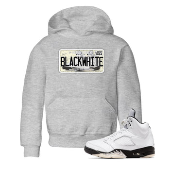 5s White Black shirts to match jordans Sneaker Plate sneaker match tees Air Jordan 5 Retro White Black match shoes to clothes SNRT Sneaker Tees Youth Baby Heather Grey 1 tee