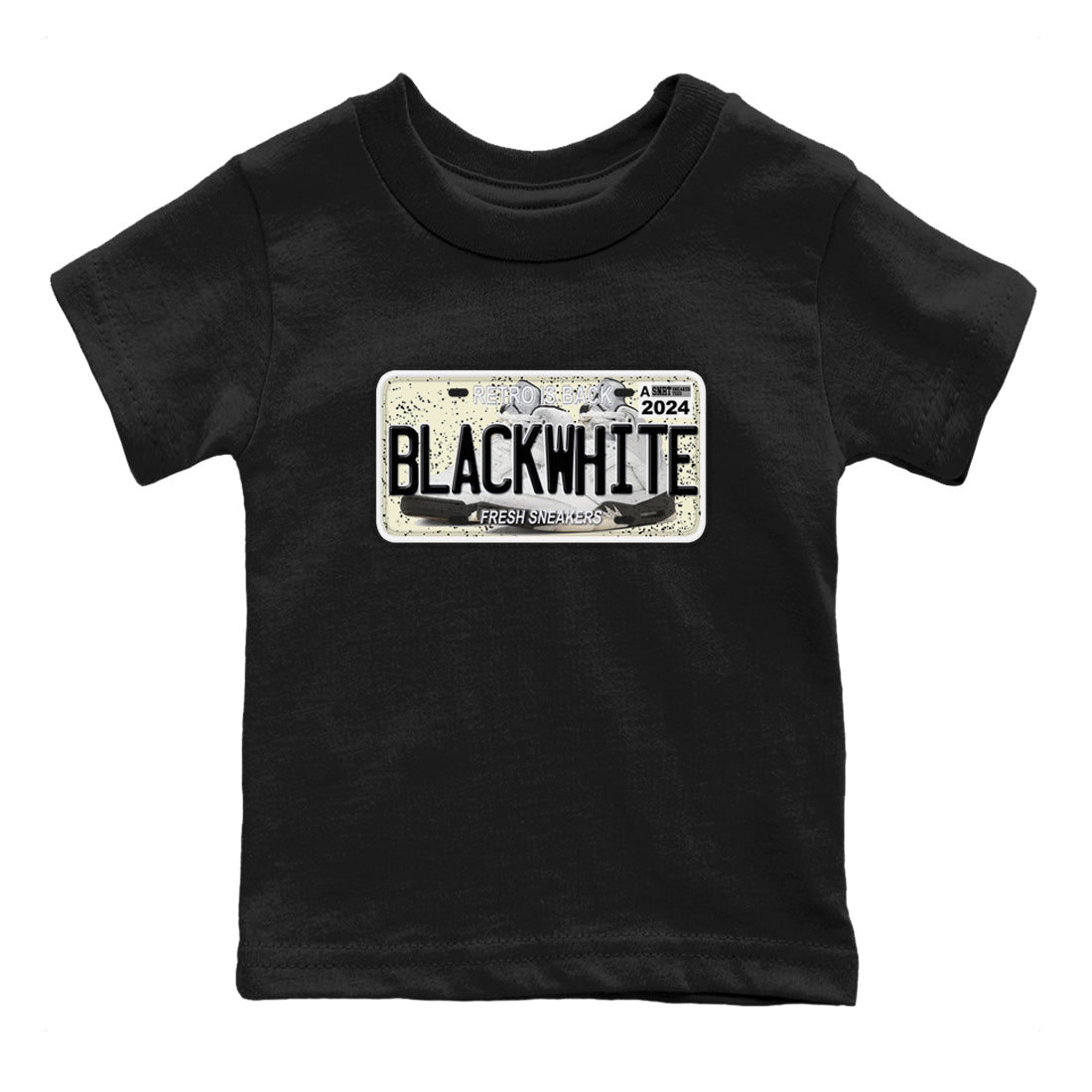 5s White Black shirts to match jordans Sneaker Plate sneaker match tees Air Jordan 5 Retro White Black match shoes to clothes SNRT Sneaker Tees Youth Baby Black 2 tee