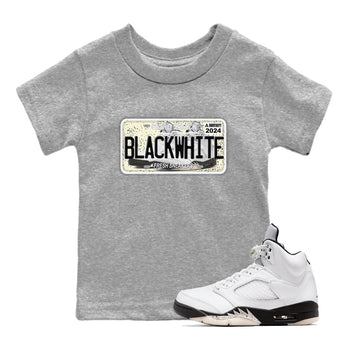 5s White Black shirts to match jordans Sneaker Plate sneaker match tees Air Jordan 5 Retro White Black match shoes to clothes SNRT Sneaker Tees Youth Baby Heather Grey 1 tee